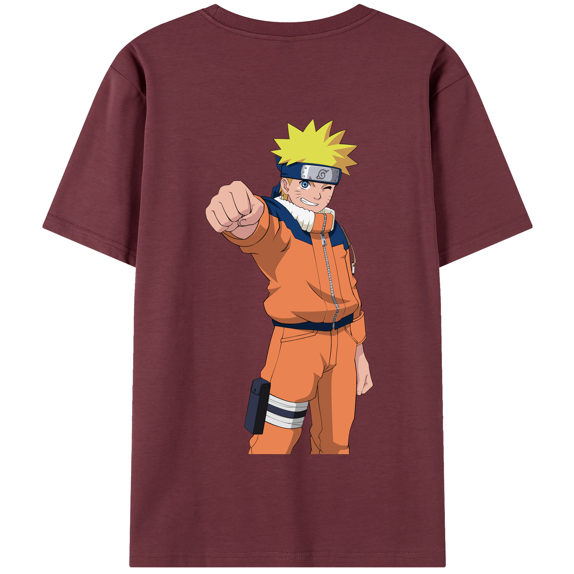（画像用） NARUTO -ナルト- うずまき ナルト Uzumaki Naruto 綿100％半袖Tシャツ（背面プリント）